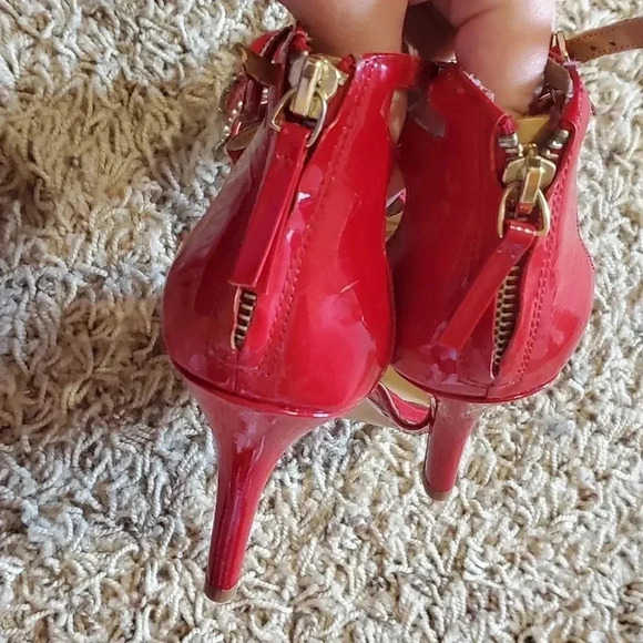 Nine west 6 1/2 red rhinestone heels 👠​​​ - Picture 5 of 7